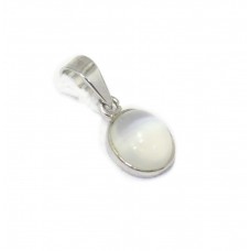 Pendant handcrafted 925 sterling silver natural white moonstone stone B 802